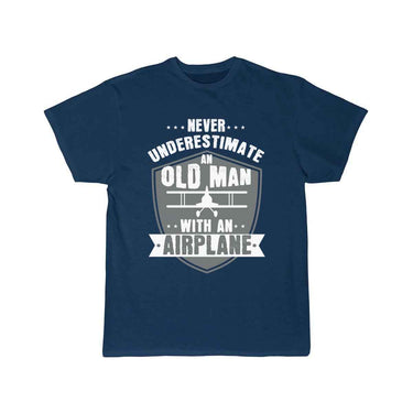 old man with an airplane T SHIRT THE AV8R